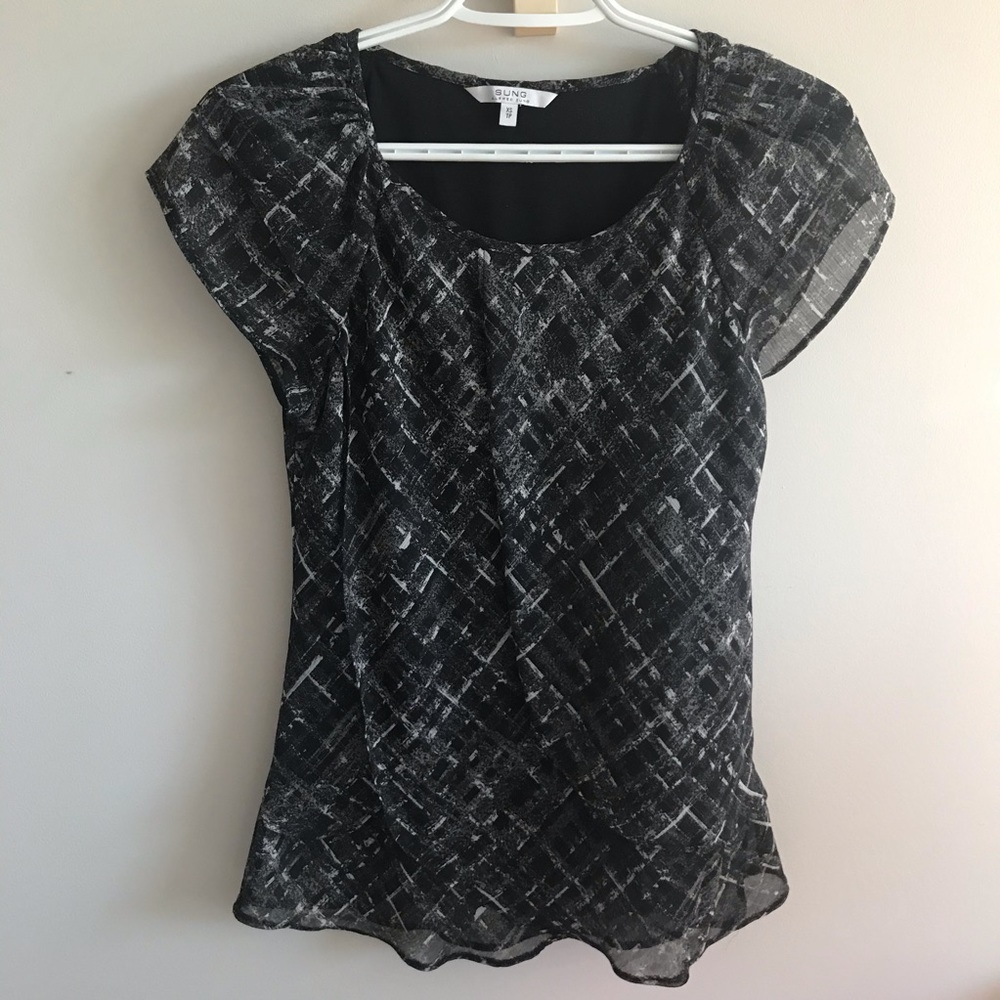 SUNG Alfred sung black blouse size XS